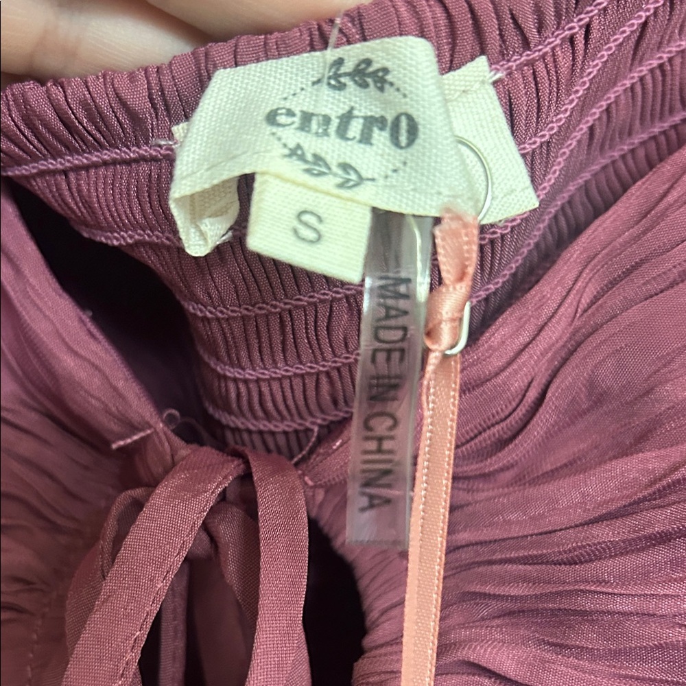 Entro Plum Ruched Blouse - Picture 3 of 4